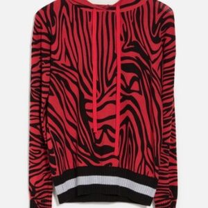 Central Park West Hooded Animal Print Sweater